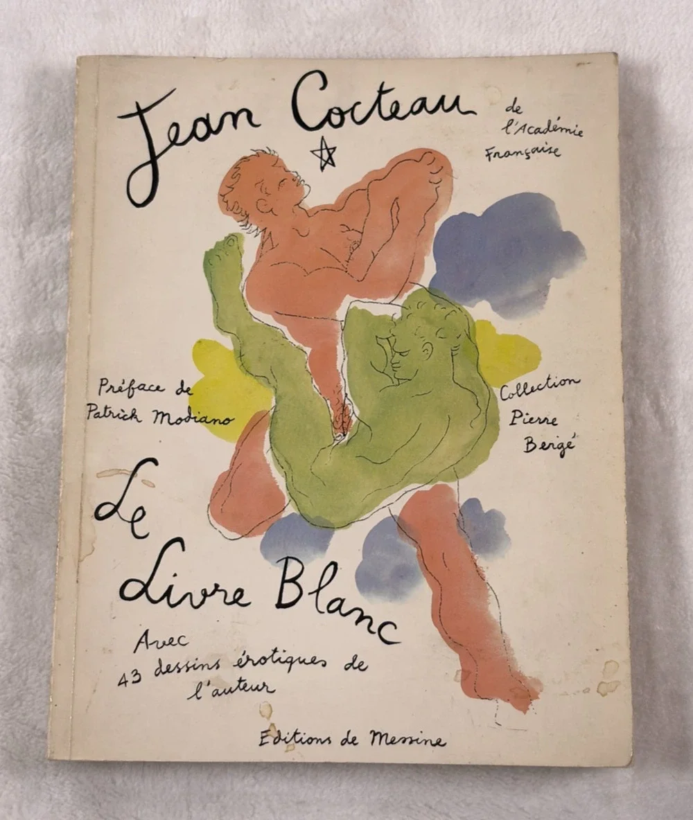 Jean Cocteau Le Livre Blanc 43 Erotic Drawings French Messine Used Rare!
